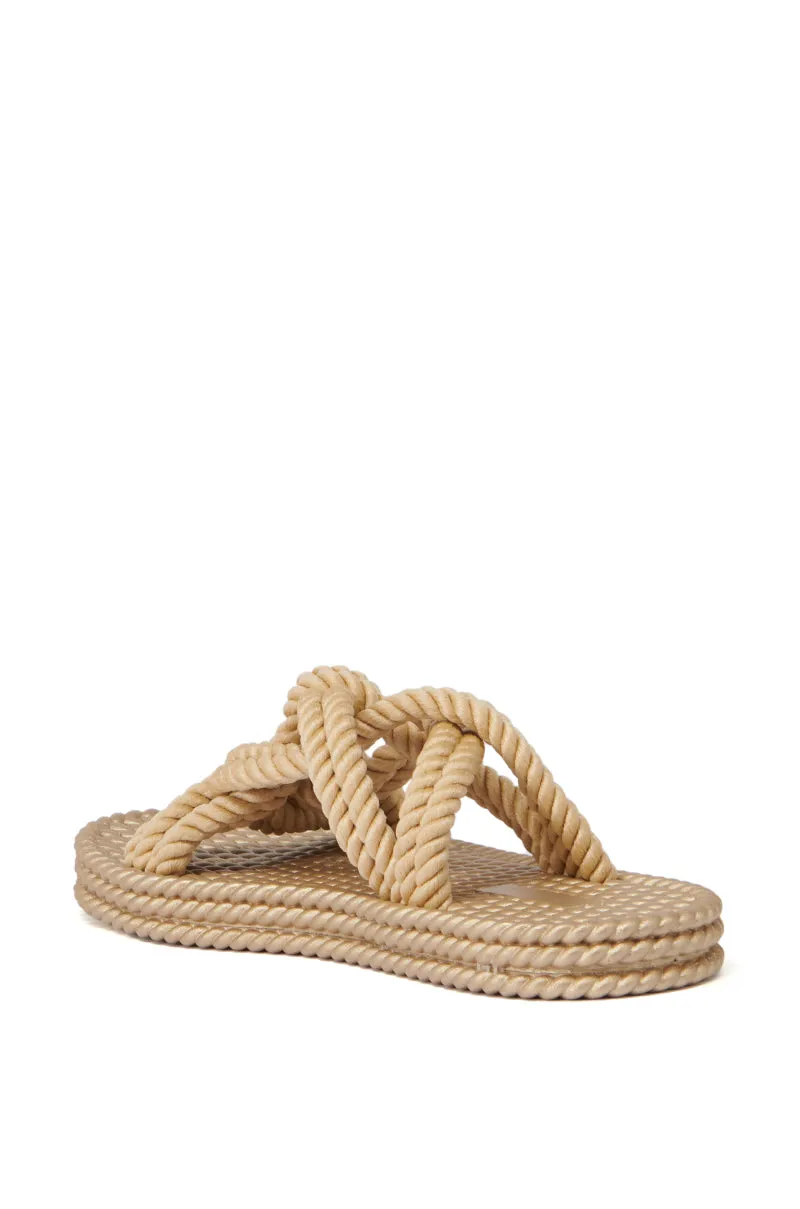 AZALEA WANG ESPEN BEIGE WOVEN SLIP ON SANDAL sold by AKIRA product image thumbnail 4