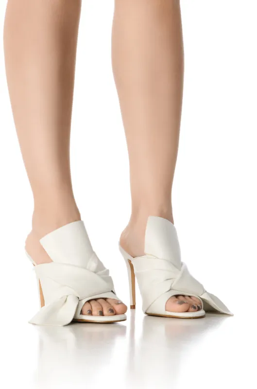 AZALEA WANG CANDYCOATED MULE SANDAL IN WHITE sold by AKIRA