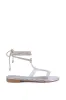 AZALEA WANG ESKEL SILVER SANDAL sold by AKIRA