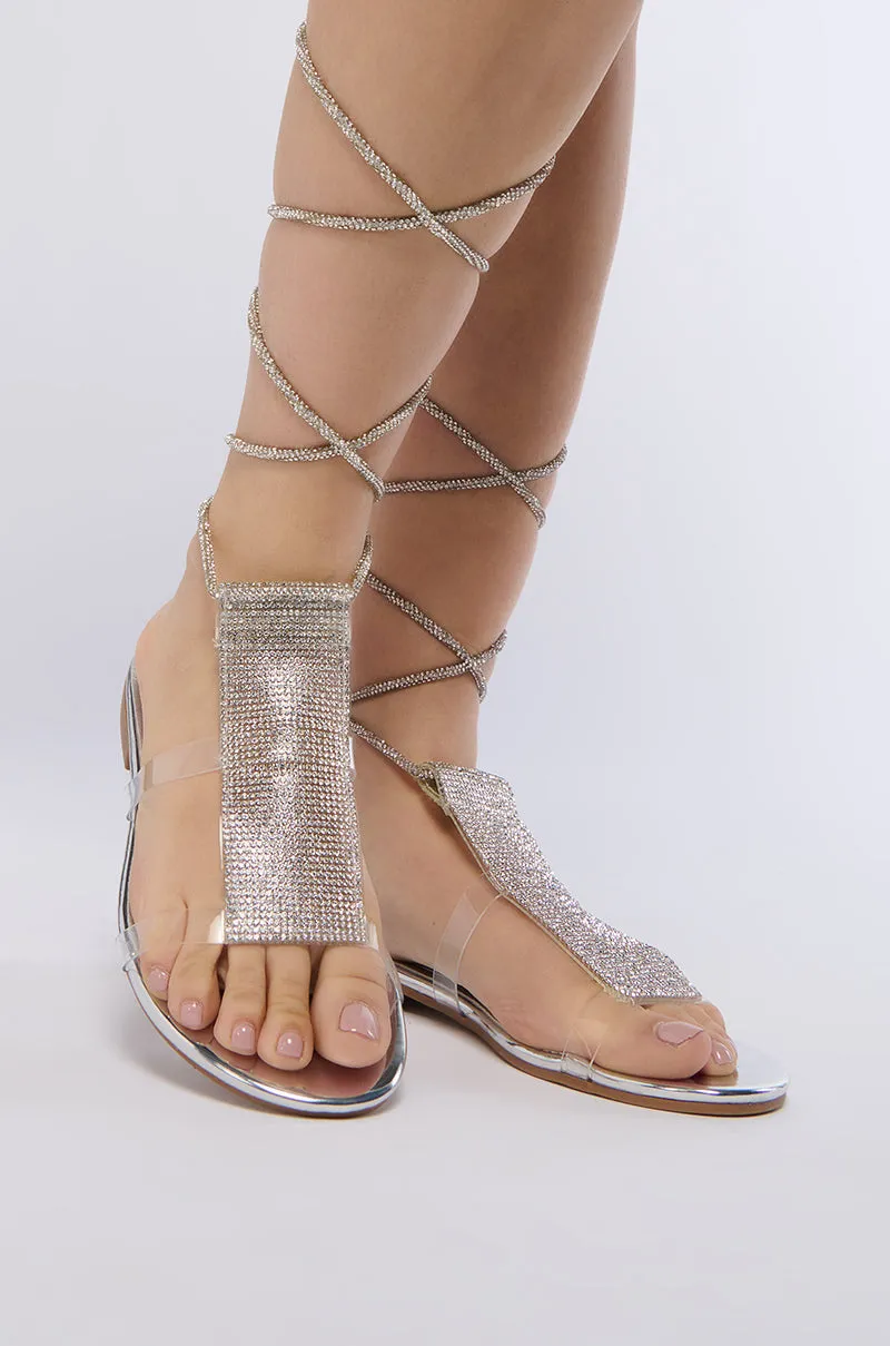 AZALEA WANG ESKEL SILVER SANDAL sold by AKIRA