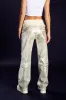ATLAS METALLIC DETAIL WIDE LEG DENIM sold by AKIRA
