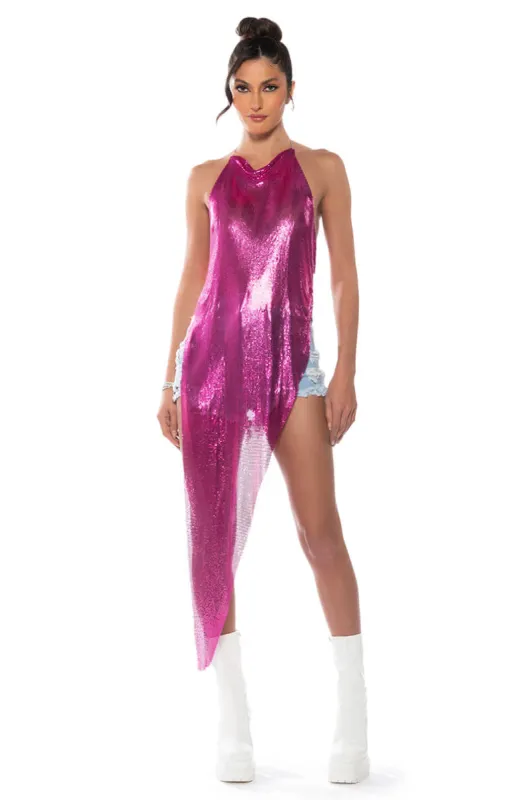 TOREY ASYMMETRICAL CHAINMAIL TOP sold by AKIRA