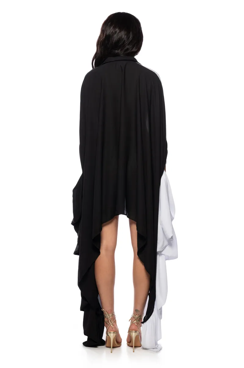 SPLIT DECISION HIGH COLLAR FLOWY MINI DRESS sold by AKIRA product image thumbnail 5