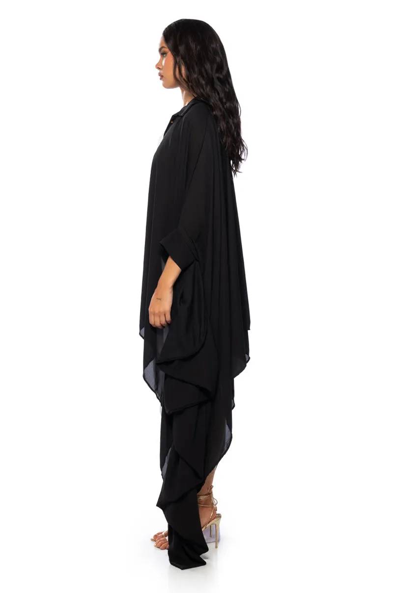 SPLIT DECISION HIGH COLLAR FLOWY MINI DRESS sold by AKIRA product image thumbnail 4