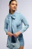 BOW DOWN BISH DENIM LONG SLEEVE TOP sold by AKIRA