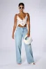 IN THE GARDEN VELVET BRALETTE TOP IN WHITE sold by AKIRA