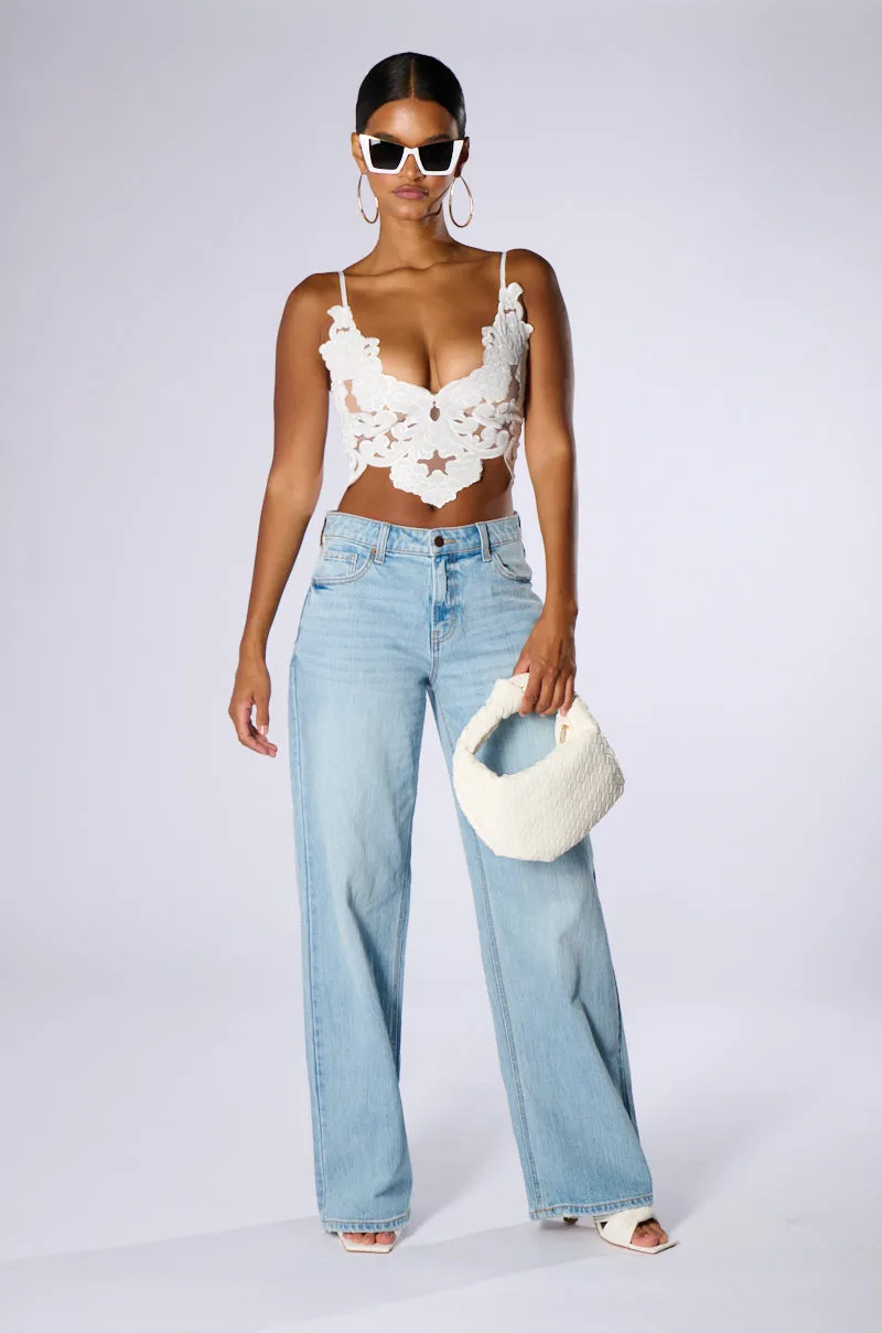 IN THE GARDEN VELVET BRALETTE TOP IN WHITE sold by AKIRA product image thumbnail 5