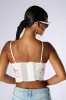 IN THE GARDEN VELVET BRALETTE TOP IN WHITE sold by AKIRA