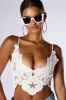 IN THE GARDEN VELVET BRALETTE TOP IN WHITE sold by AKIRA