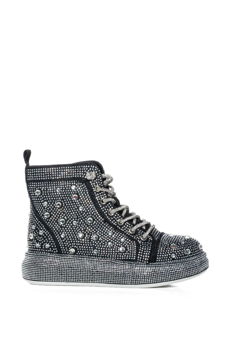 AZALEA WANG OTIS BLACK EMBELLISHED SNEAKER sold by AKIRA product image thumbnail 2