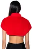 CARISSA MOCK NECK CROPPED FUR SHIRT sold by AKIRA