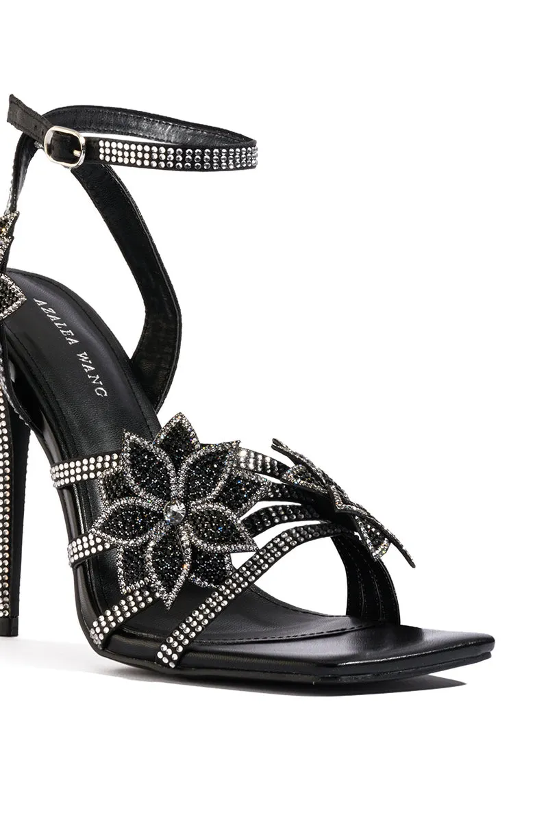 AZALEA WANG DAHLIA EMBELLISHED FLOWER SANDAL IN BLACK sold by AKIRA product image thumbnail 5