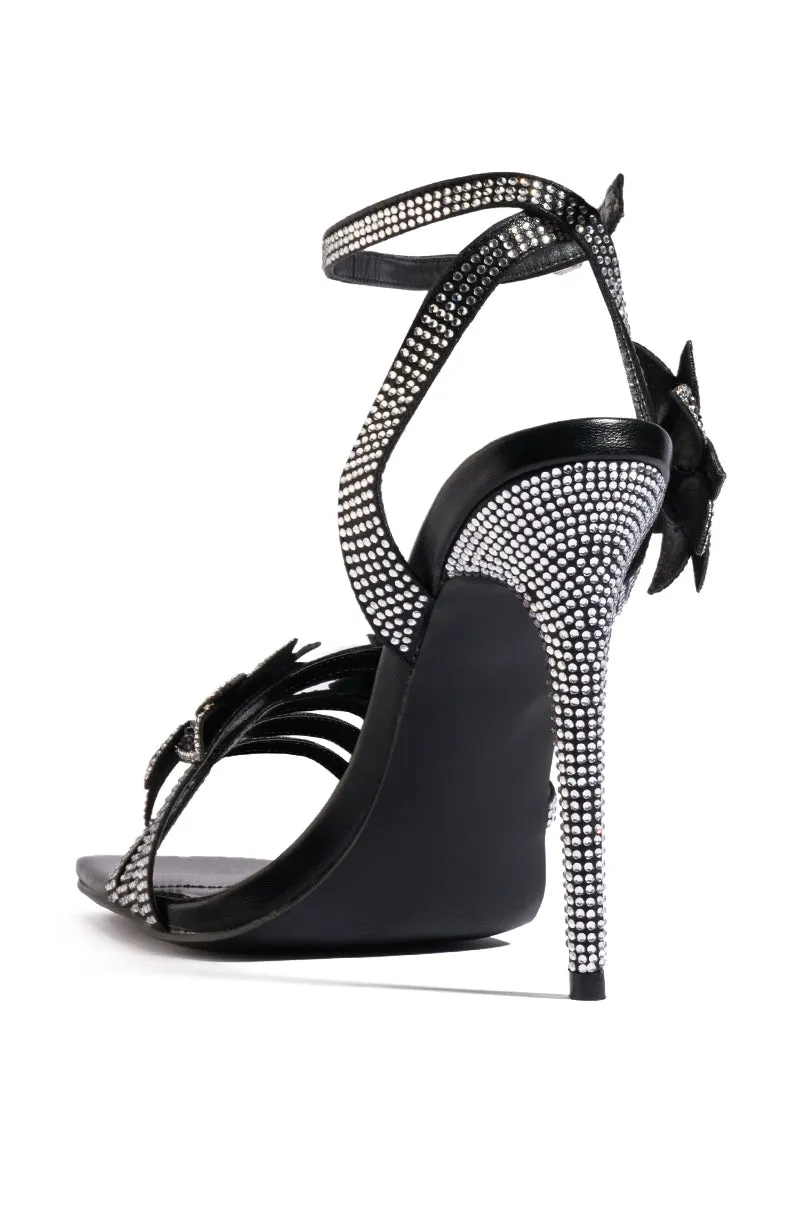 AZALEA WANG DAHLIA EMBELLISHED FLOWER SANDAL IN BLACK sold by AKIRA product image thumbnail 4