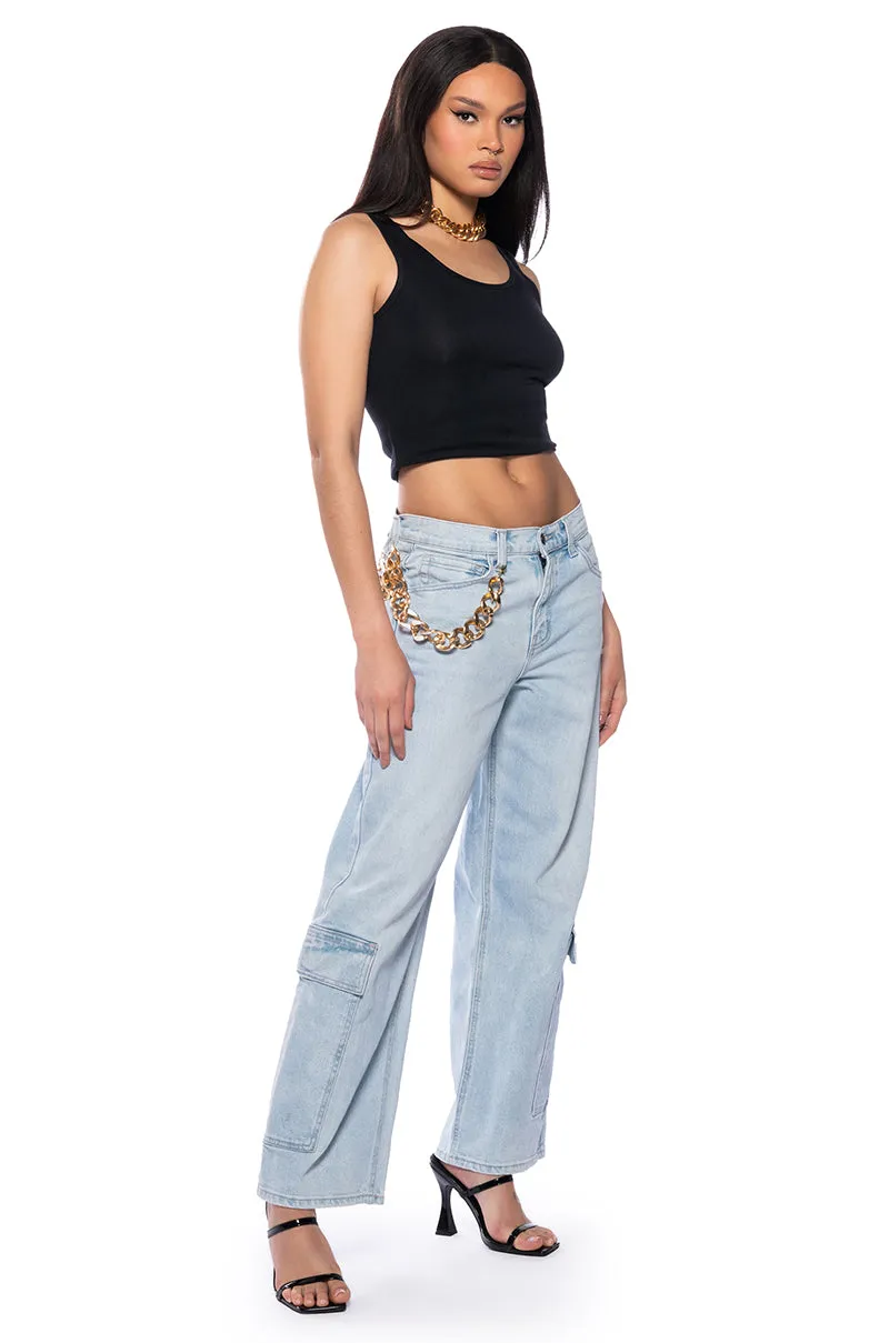 CRUSHING ON THEM VINTAGE LOW RISE LIGHT DENIM JEAN sold by AKIRA product image thumbnail 2