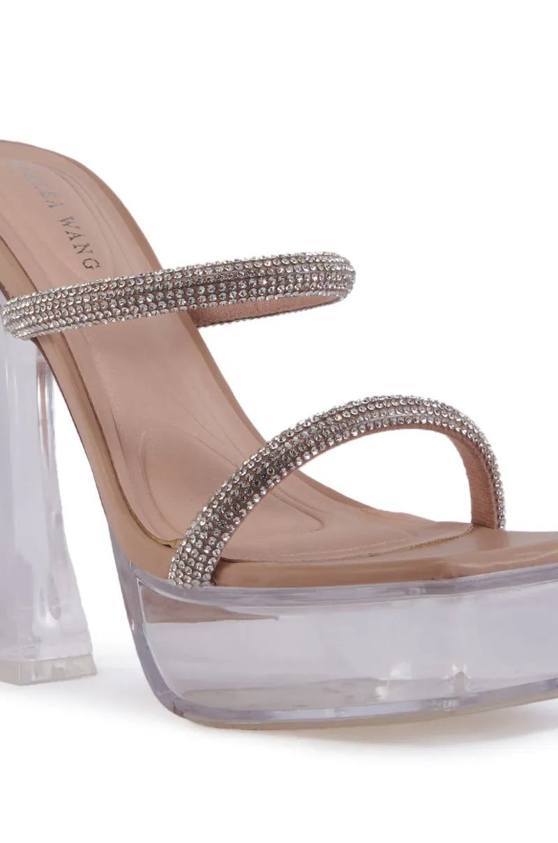 AZALEA WANG LOGI NUDE PLATFORM SANDAL sold by AKIRA product image thumbnail 5