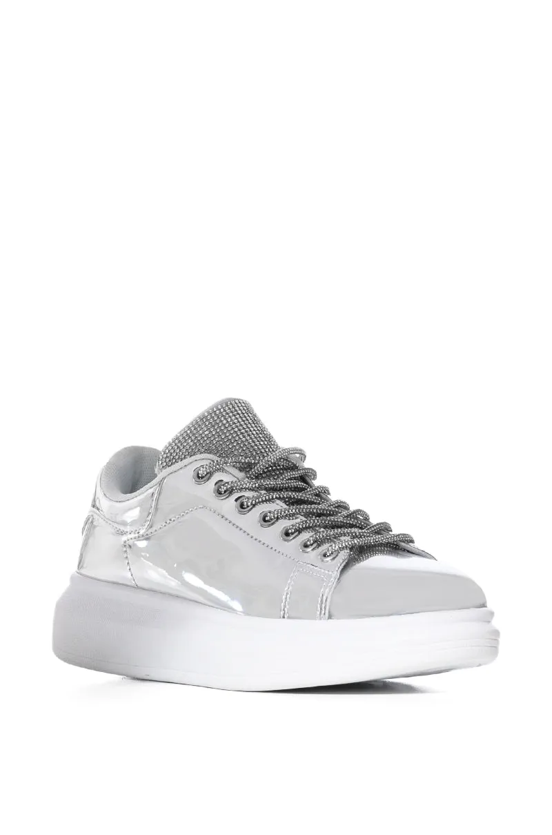 GLEAM TEAM METALLIC SNEAKER IN SILVER sold by AKIRA product image thumbnail 5