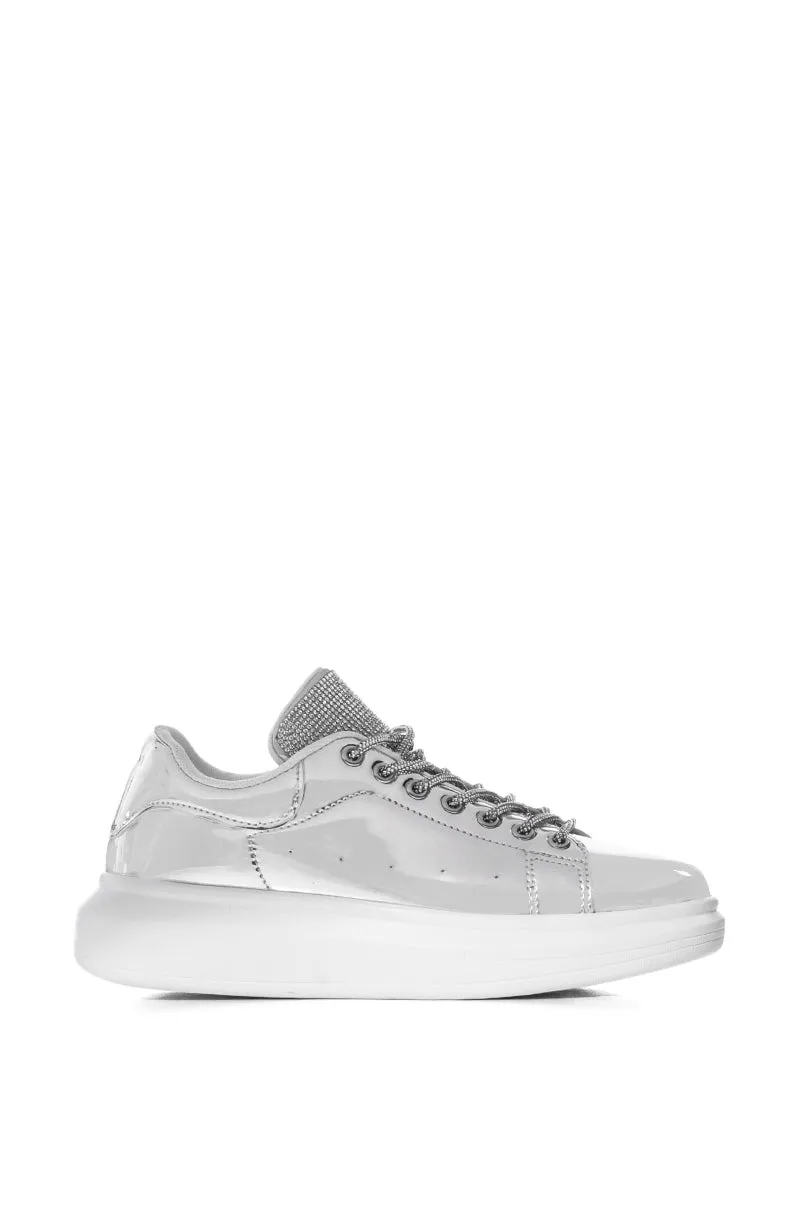 GLEAM TEAM METALLIC SNEAKER IN SILVER sold by AKIRA product image thumbnail 3