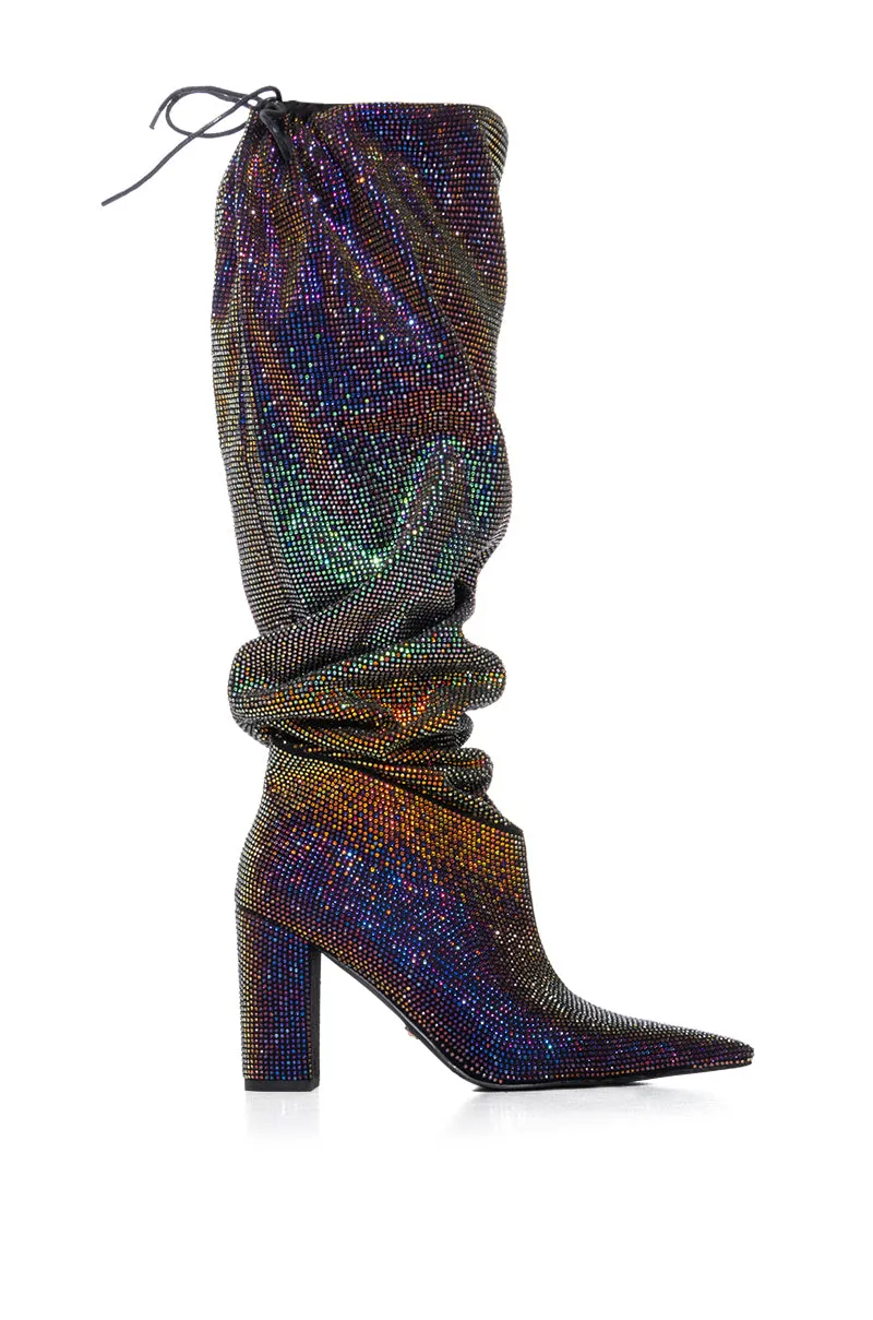 AZALEA WANG CHERISHED MULTI RAINBOW OMBRE EMBELLISHED BOOT sold by AKIRA product image thumbnail 4
