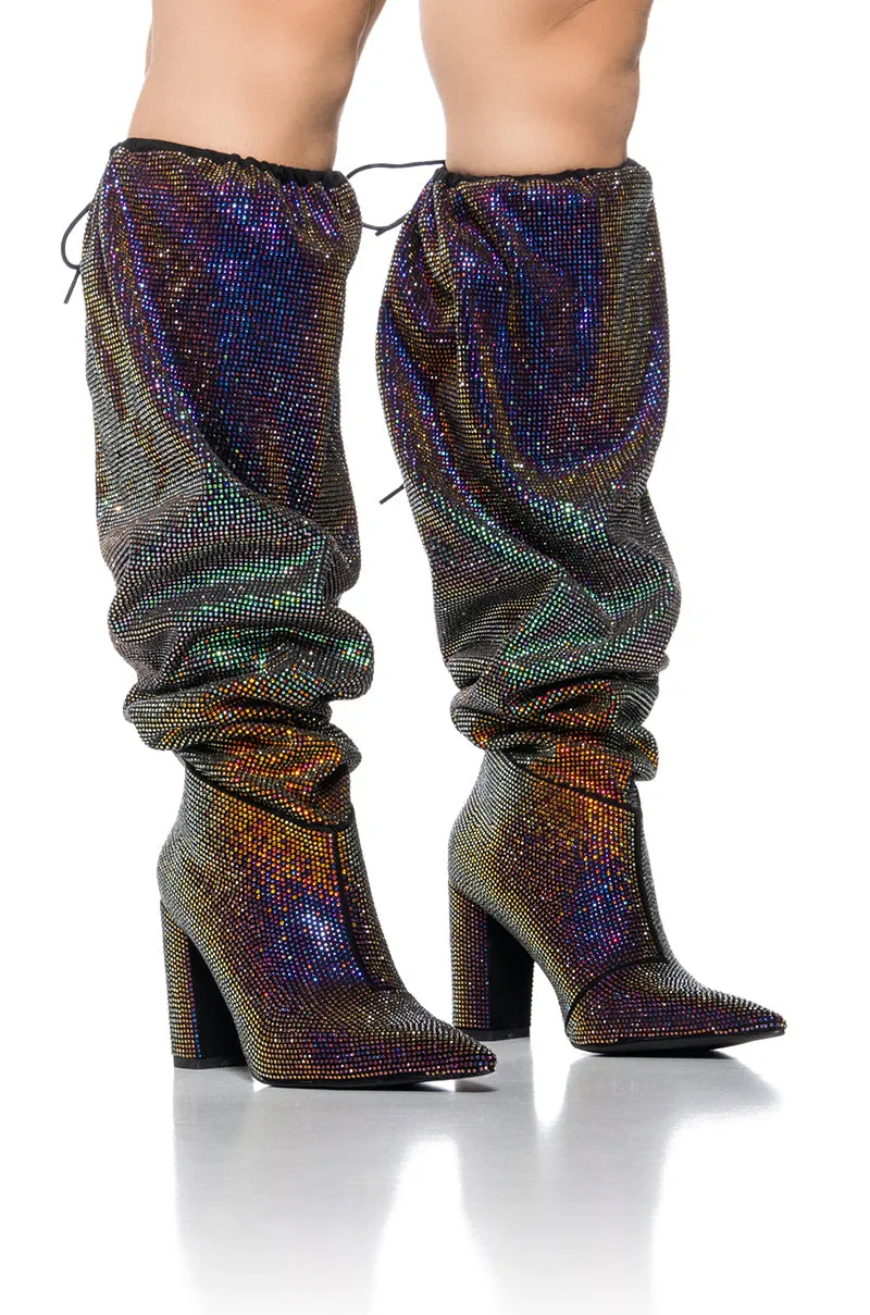 AZALEA WANG CHERISHED MULTI RAINBOW OMBRE EMBELLISHED BOOT sold by AKIRA product image thumbnail 2