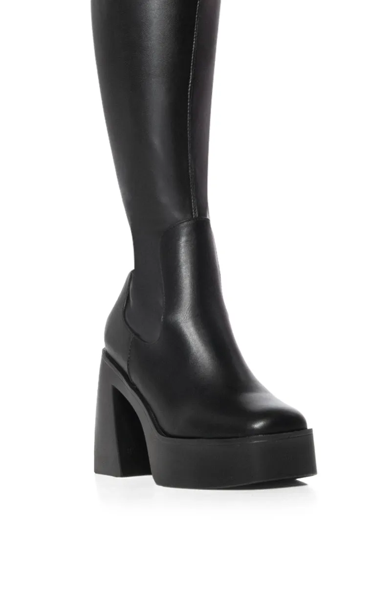 AZALEA WANG NASHLA BLACK CHUNKY BOOT sold by AKIRA product image thumbnail 5