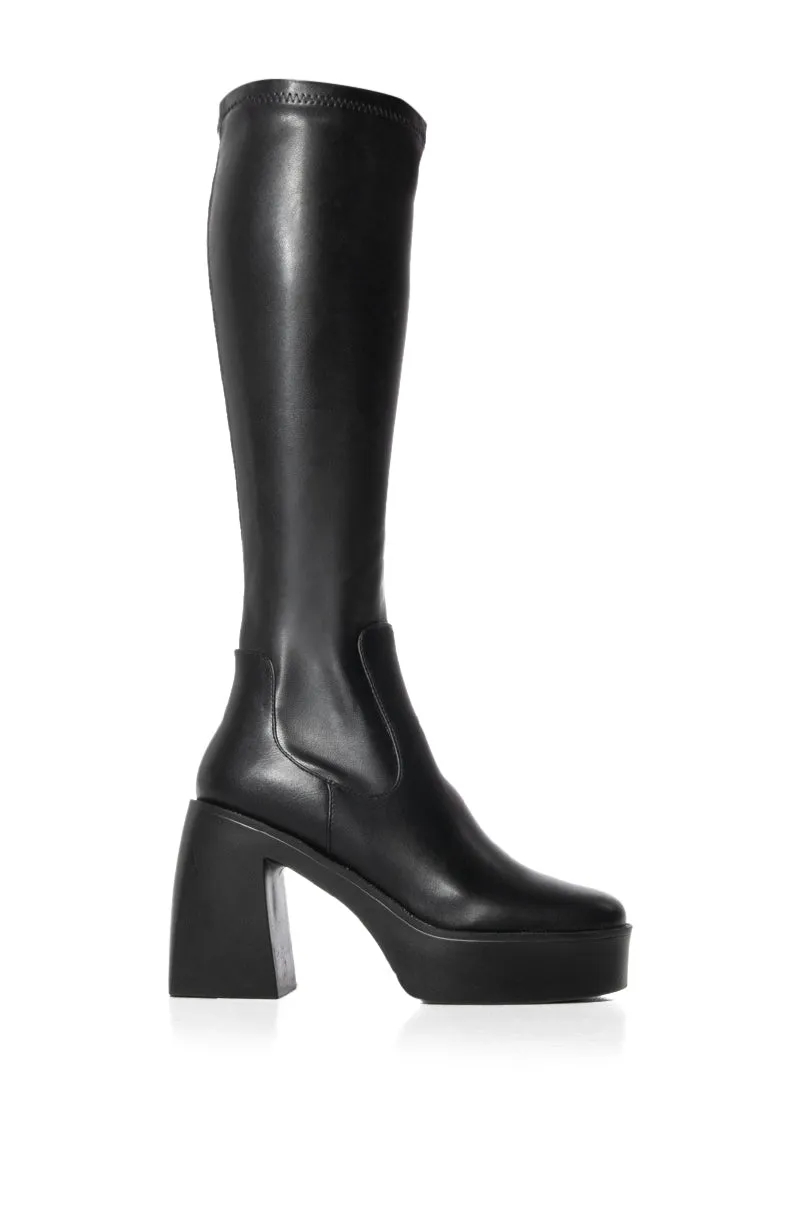 AZALEA WANG NASHLA BLACK CHUNKY BOOT sold by AKIRA product image thumbnail 2