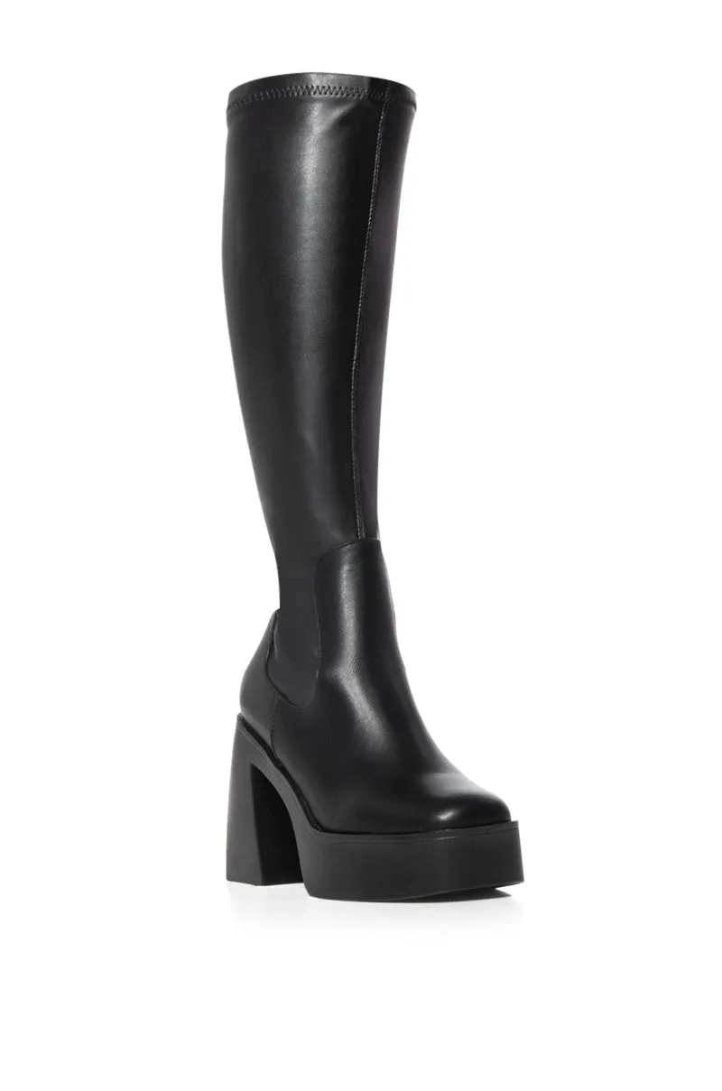 AZALEA WANG NASHLA BLACK CHUNKY BOOT sold by AKIRA product image thumbnail 3