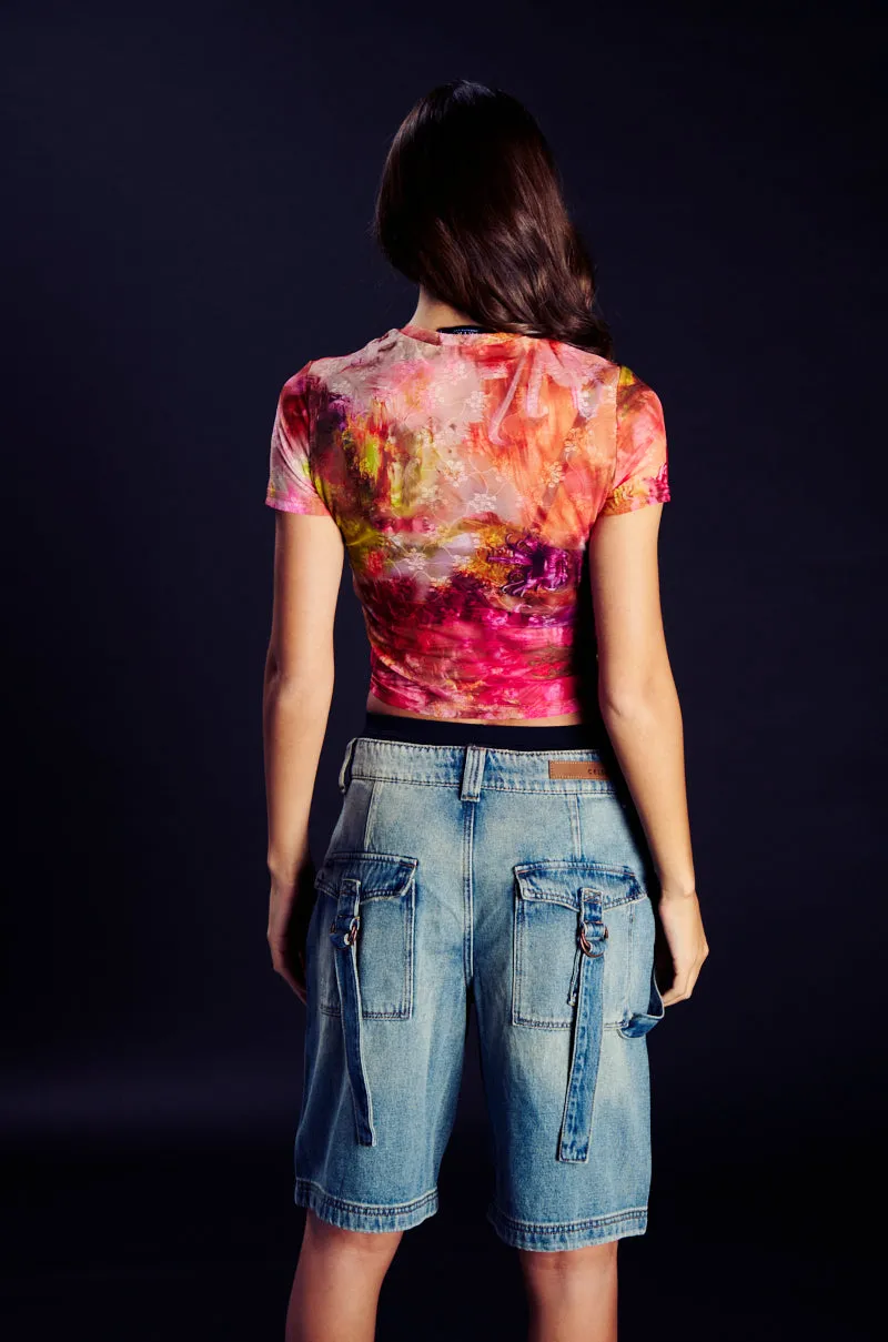 CRAZY COOL ABSTRACT PRINT TOP sold by AKIRA product image thumbnail 5