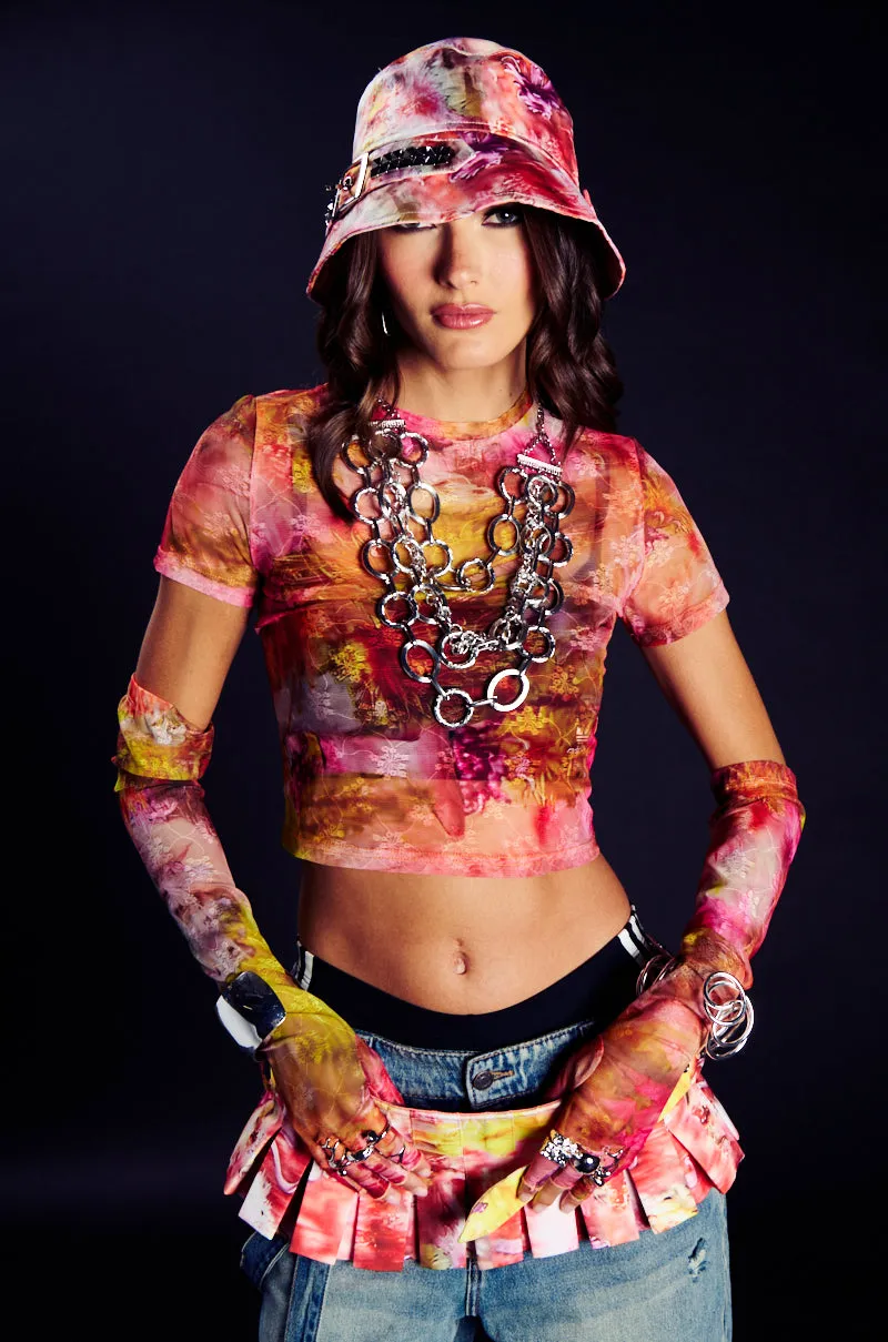 CRAZY COOL ABSTRACT PRINT TOP sold by AKIRA product image thumbnail 2
