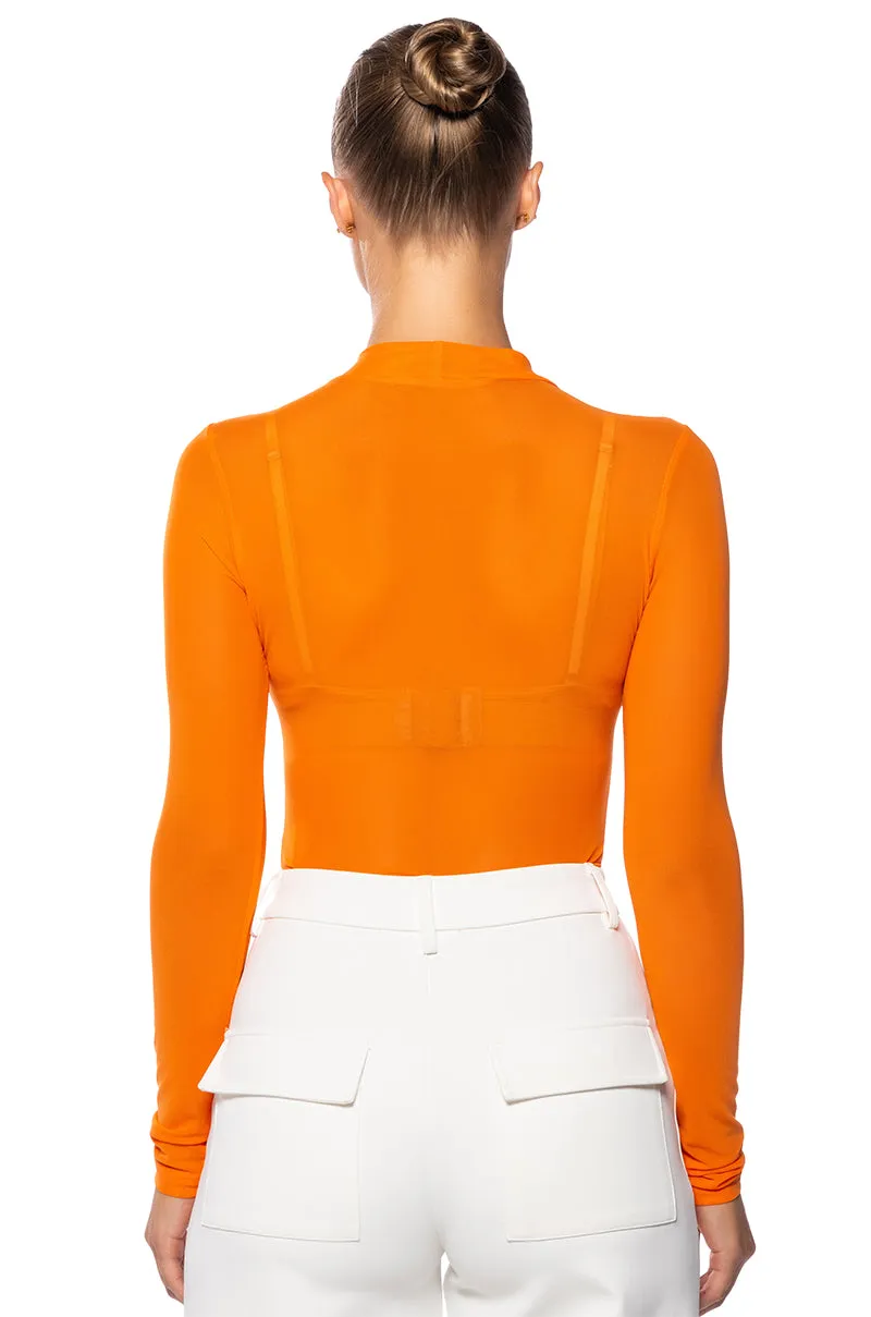 PAXTON SEXY SINGLE MESH LONG SLEEVE BODYSUIT sold by AKIRA product image thumbnail 5
