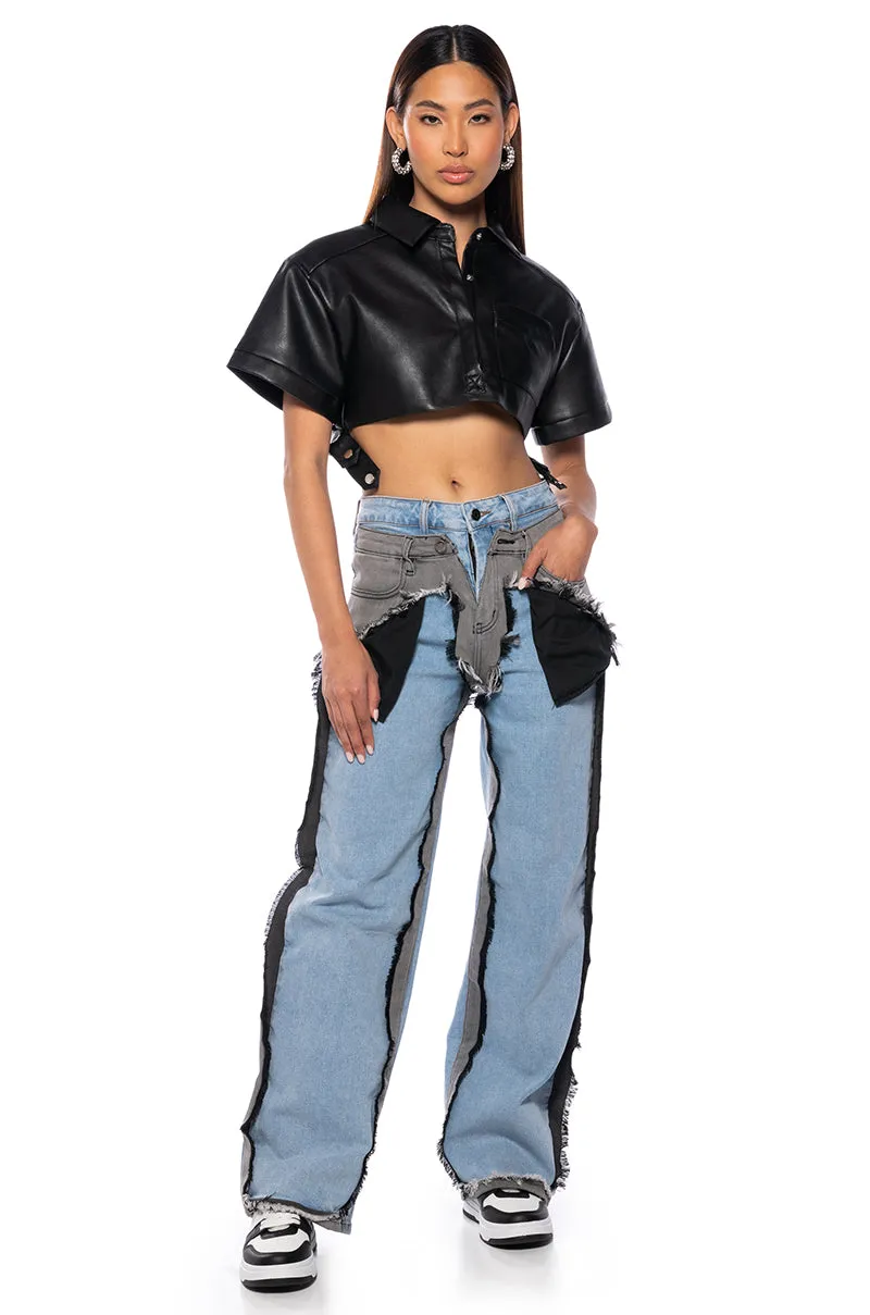 FIGURE IT OUT MULTI DENIM PANT sold by AKIRA product image thumbnail 2