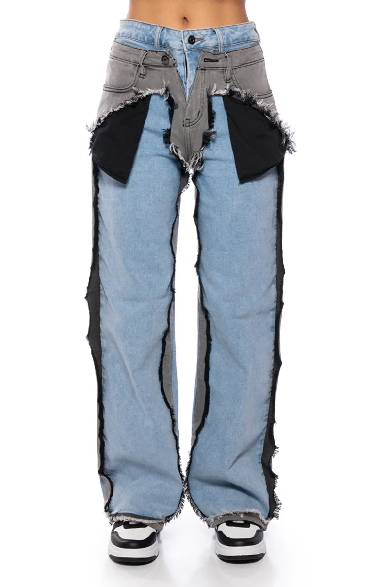 FIGURE IT OUT MULTI DENIM PANT sold by AKIRA product image thumbnail 3