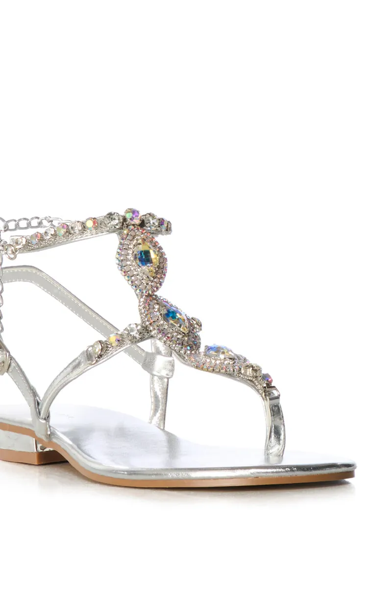 AZALEA WANG SAMSON SILVER EMBELLISHED SANDAL sold by AKIRA product image thumbnail 5