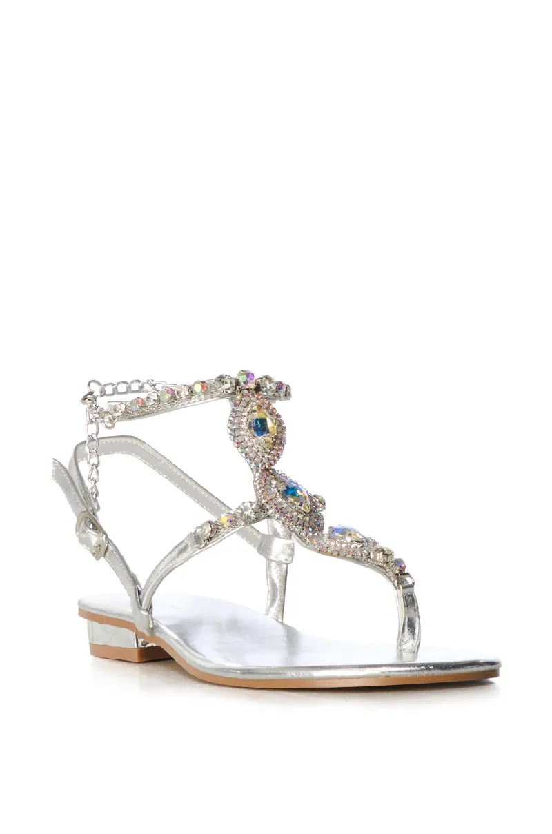 AZALEA WANG SAMSON SILVER EMBELLISHED SANDAL sold by AKIRA product image thumbnail 3