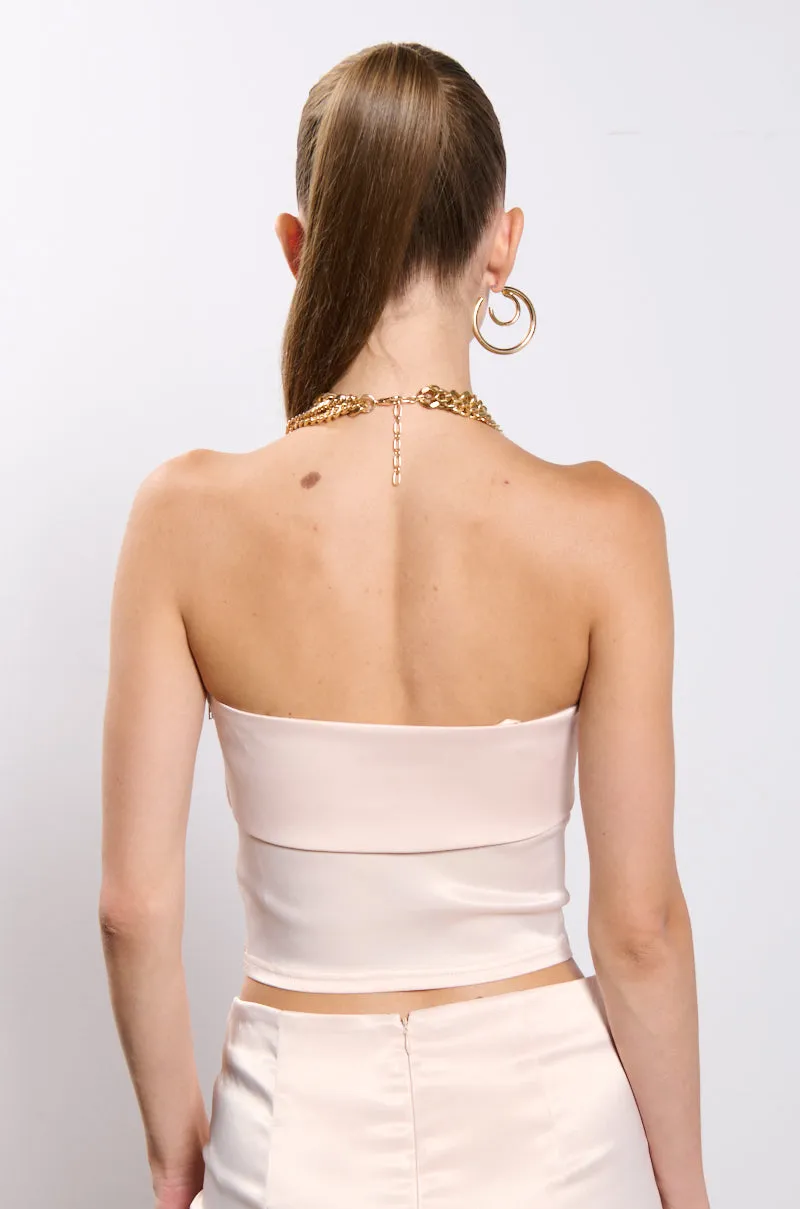 TALIA SATIN TUBE TOP sold by AKIRA product image thumbnail 4