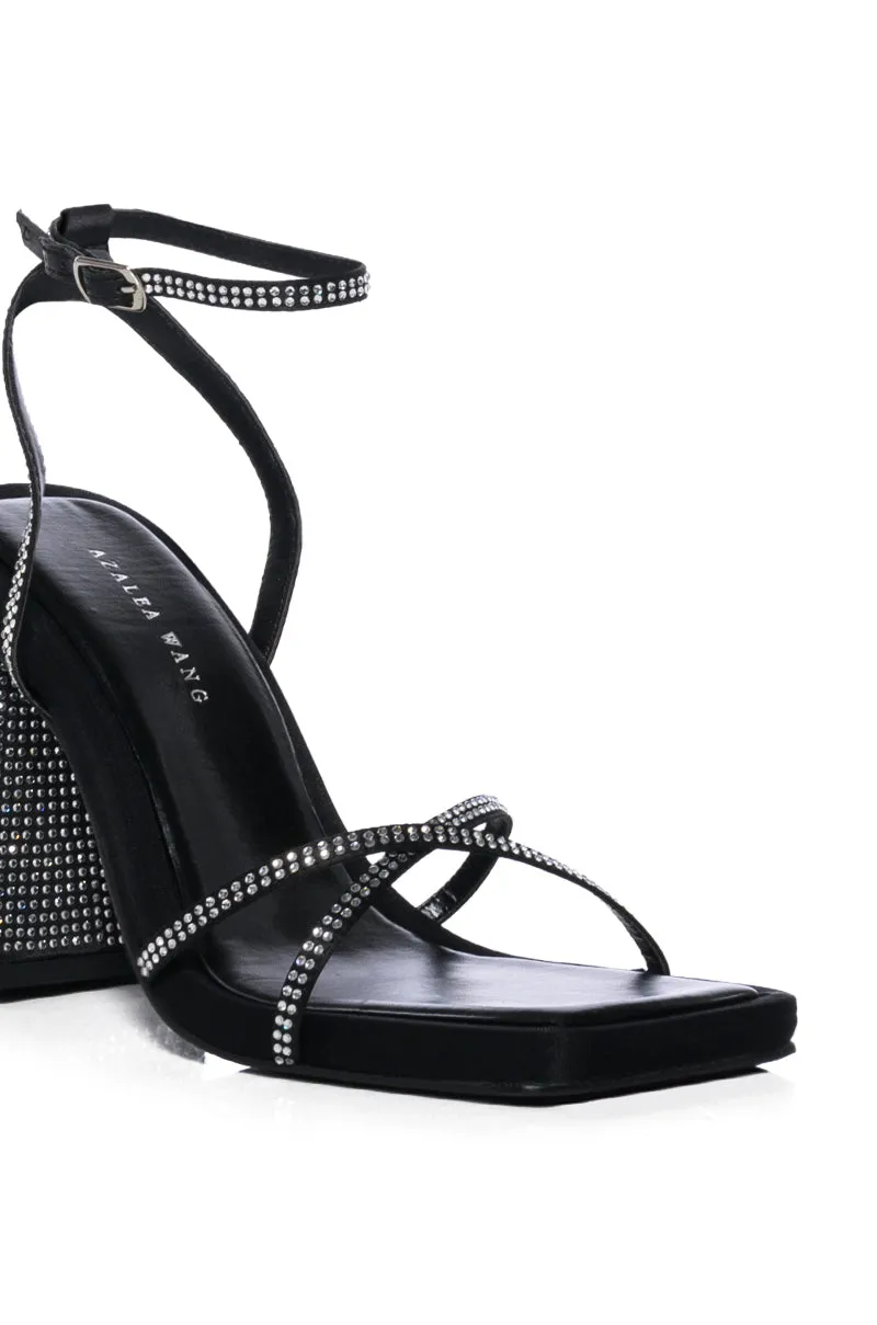 AZALEA WANG EMBELLISHED SANDAL IN BLACK sold by AKIRA product image thumbnail 5