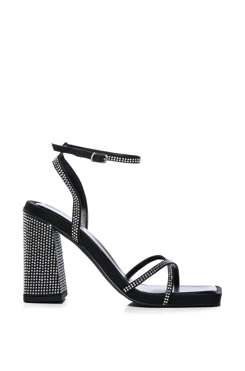 AZALEA WANG EMBELLISHED SANDAL IN BLACK sold by AKIRA product image thumbnail 2