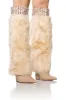 AZALEA WANG SKYLARK TAN FAUX FUR WEDGE BOOT sold by AKIRA