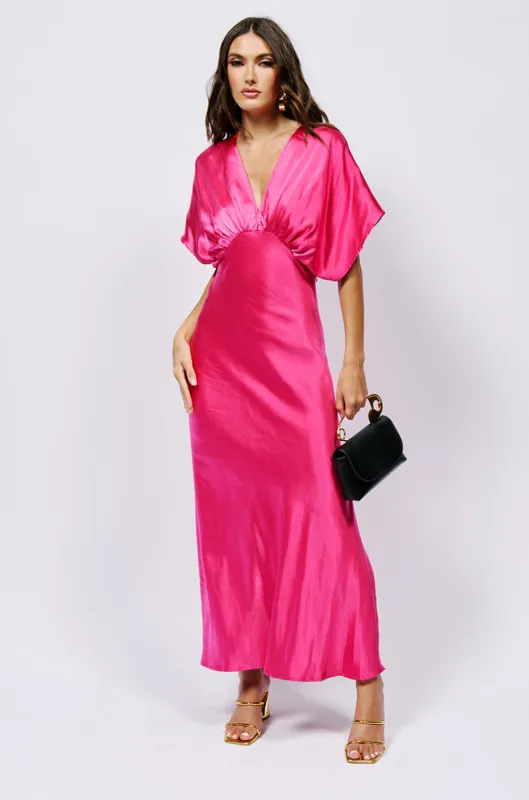 MAD IN LOVE SATIN MAXI DRESS sold by AKIRA