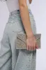 PEONY SILVER RHINESTONE EMBELLISHED CLUTCH sold by AKIRA