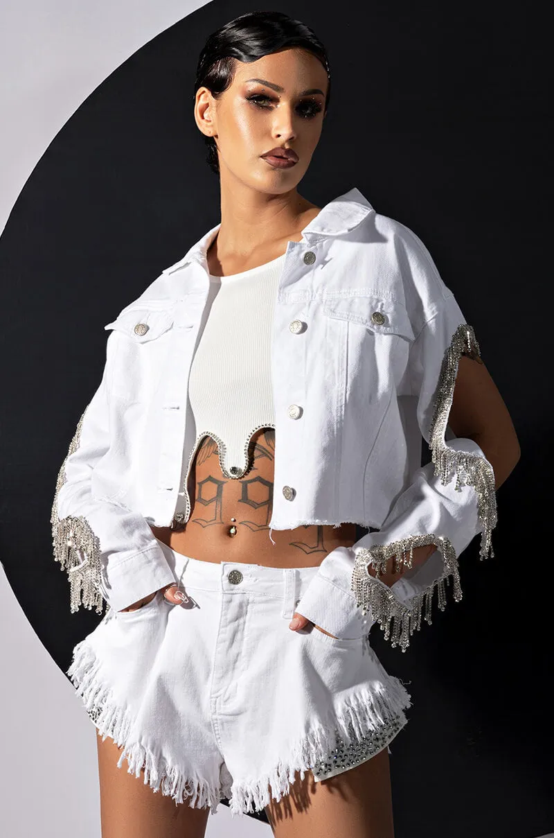 ICY RHINESTONE TRIM TANK sold by AKIRA product image thumbnail 5