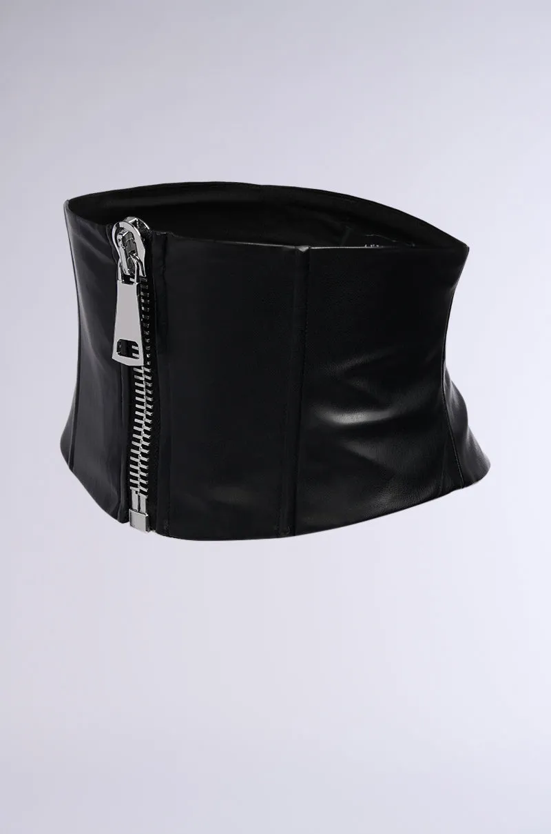 ZIP ME FAUX LEATHER BELT sold by AKIRA product image thumbnail 2