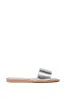 AZALEA WANG CELESTIN SILVER FLAT SANDAL sold by AKIRA