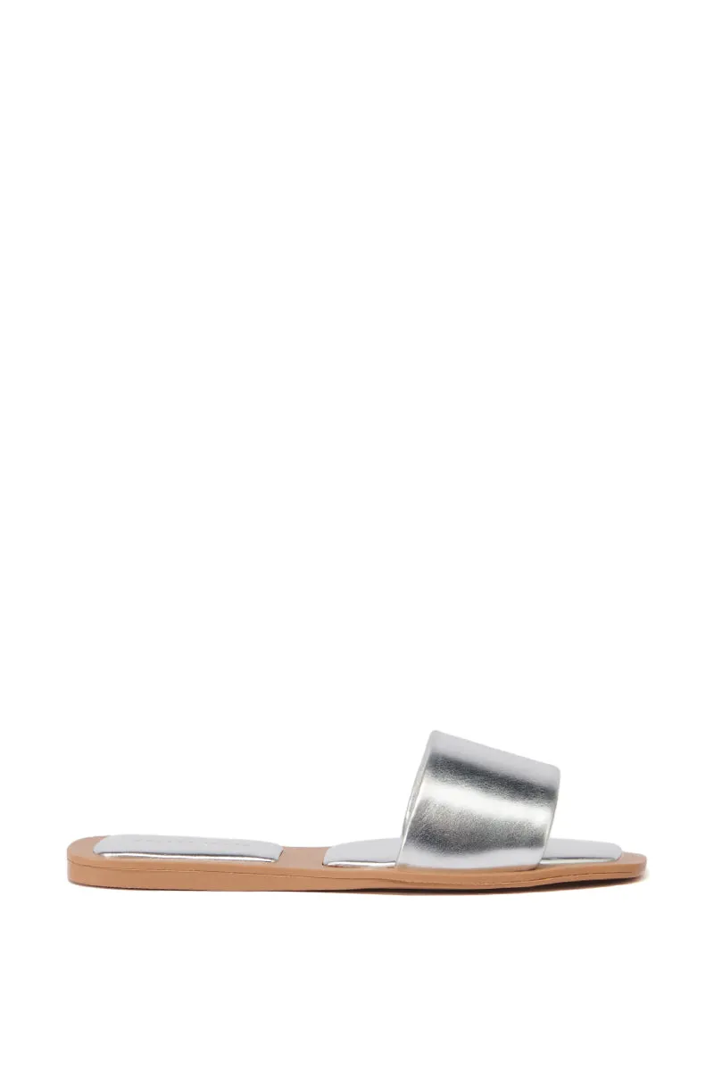 AZALEA WANG CELESTIN SILVER FLAT SANDAL sold by AKIRA product image thumbnail 3