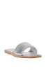 AZALEA WANG CELESTIN SILVER FLAT SANDAL sold by AKIRA
