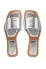 AZALEA WANG CELESTIN SILVER FLAT SANDAL sold by AKIRA
