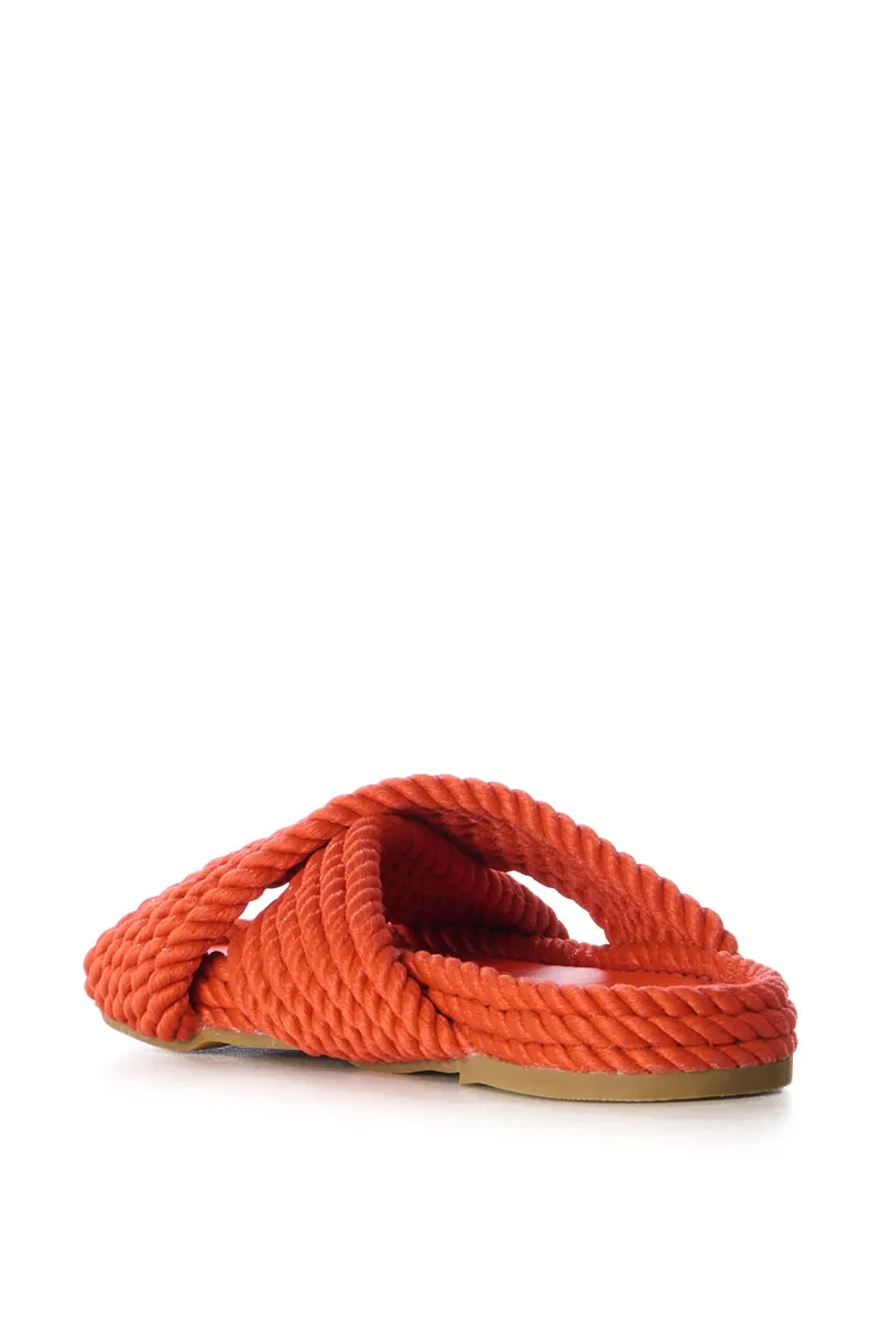AZALEA WANG LEONIDAS ORANGE ROPE SANDAL sold by AKIRA product image thumbnail 5