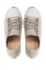 AZALEA WANG GRACELYNN SILVER LACE UP SPARKLE SNEAKER sold by AKIRA