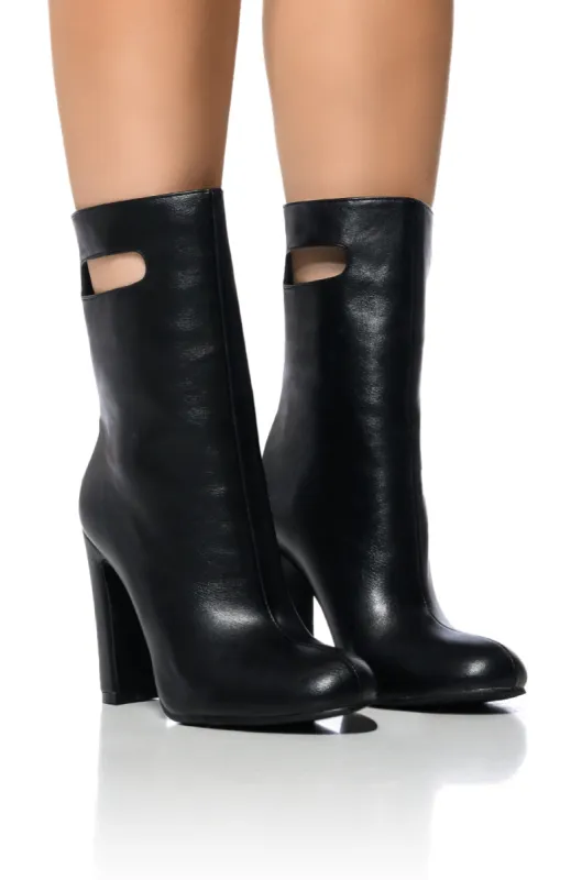 AZALEA WANG NAYELI BLACK HANDLE BOOTIE sold by AKIRA