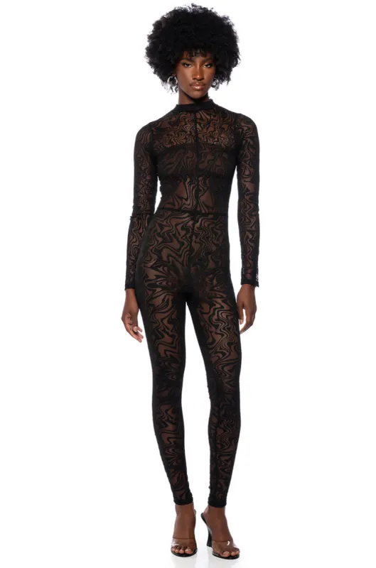 START IT RIGHT MESH JUMPSUIT sold by AKIRA