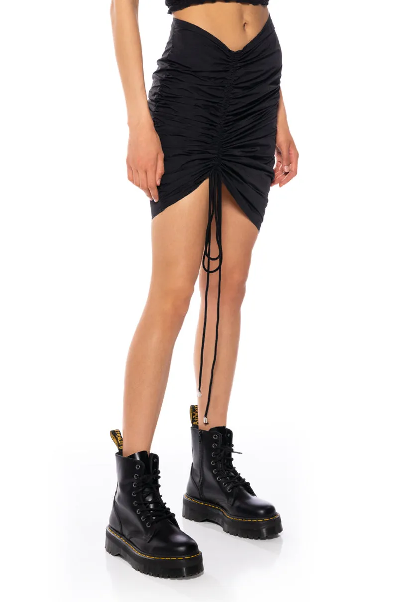 KYA CINCHED PARACHUTE MINI SKIRT sold by AKIRA product image thumbnail 2